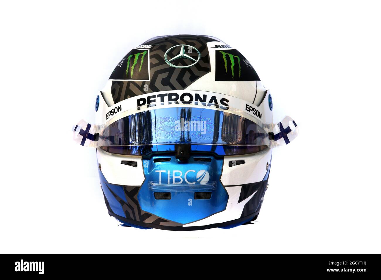 Der Helm von Valtteri Bottas (FIN) Mercedes AMG F1. Großer Preis von Australien, Donnerstag, 14. März 2019. Albert Park, Melbourne, Australien. Stockfoto