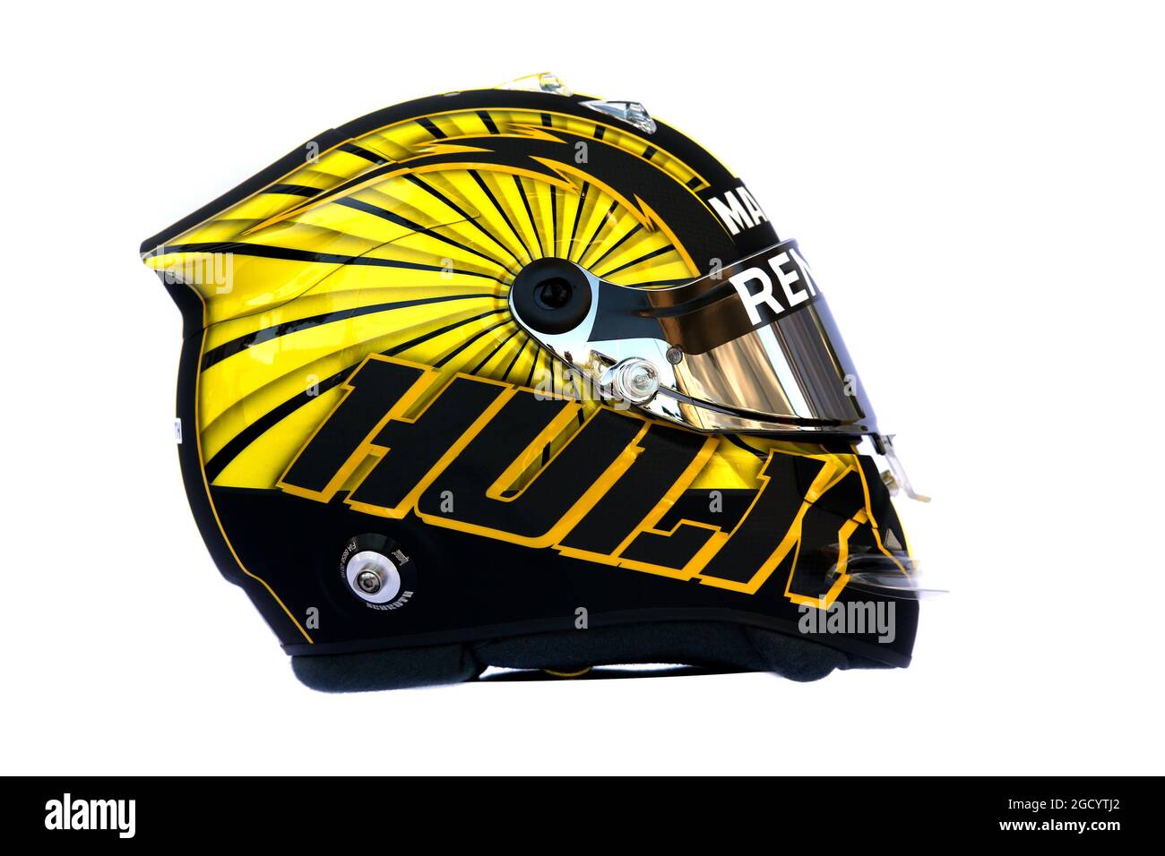 Der Helm von Nico Hulkenberg (GER) Renault F1 Team. Großer Preis von Australien, Donnerstag, 14. März 2019. Albert Park, Melbourne, Australien. Stockfoto