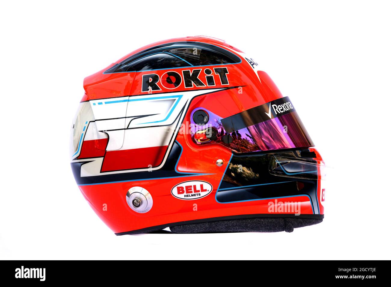 Der Helm von Robert Kubica (POL) Williams Racing. Großer Preis von Australien, Donnerstag, 14. März 2019. Albert Park, Melbourne, Australien. Stockfoto