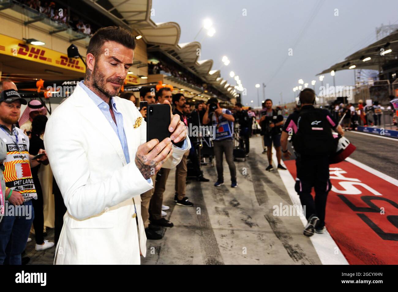 David Beckham (GBR) ehemaliger Fußballspieler. Großer Preis von Bahrain, Sonntag, 31. März 2019. Sakhir, Bahrain. Stockfoto
