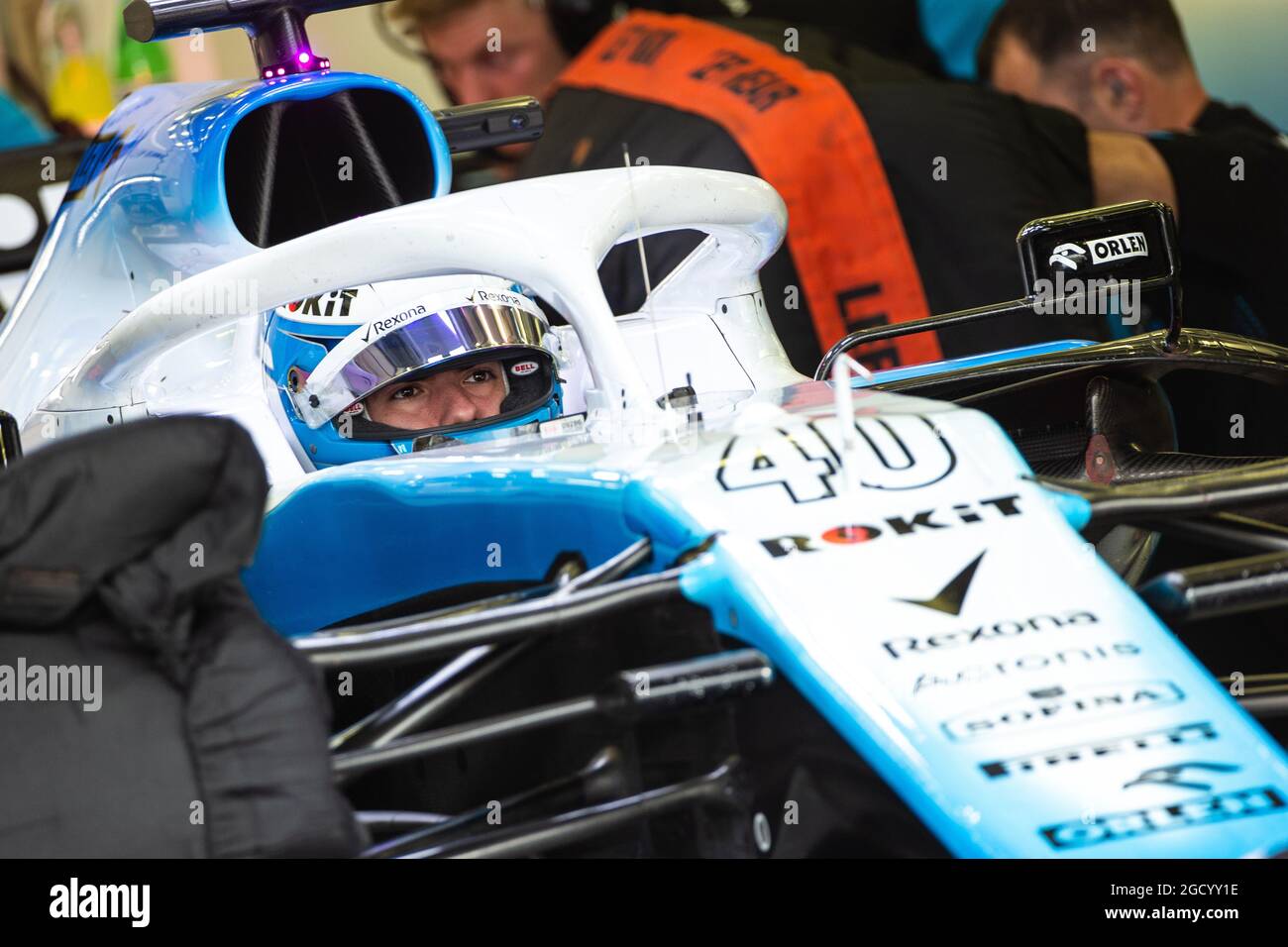 Williams Racing FW42 Test- und Entwicklungstreiber. Formula One Testing, Mittwoch, 3. April 2019. Sakhir, Bahrain. Stockfoto