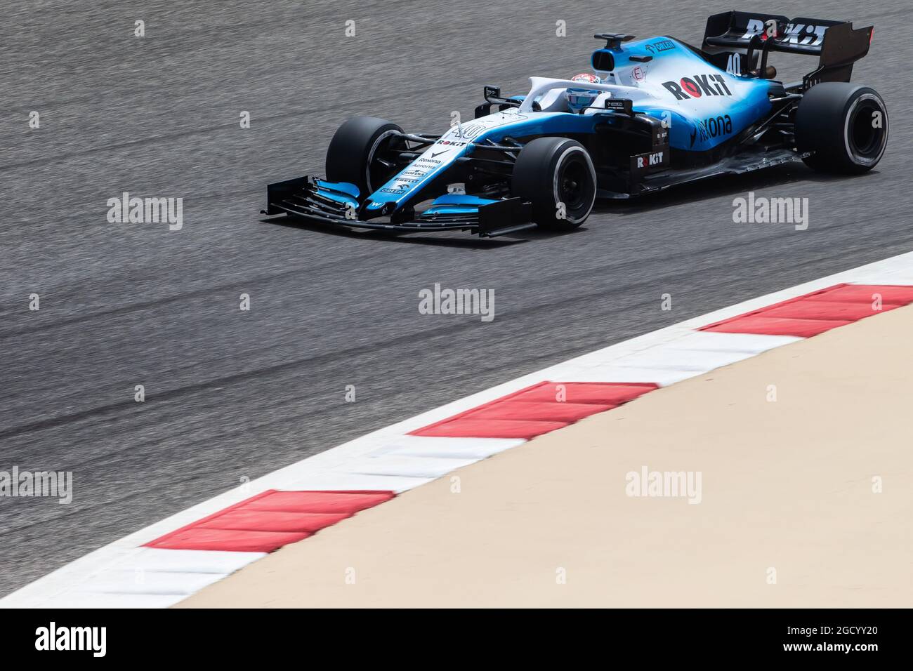 Nichola Latifi (CDN) Williams Racing FW42 Test- und Entwicklungstreiber. Formula One Testing, Mittwoch, 3. April 2019. Sakhir, Bahrain. Stockfoto