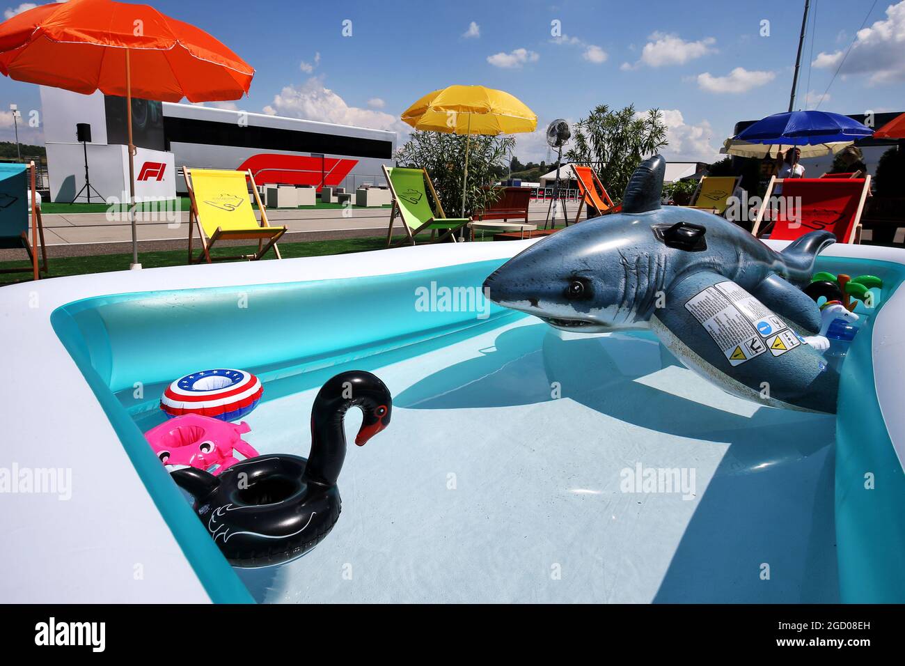 Paddock-Atmosphäre. Großer Preis von Ungarn, Donnerstag, 1. August 2019. Budapest, Ungarn. Stockfoto