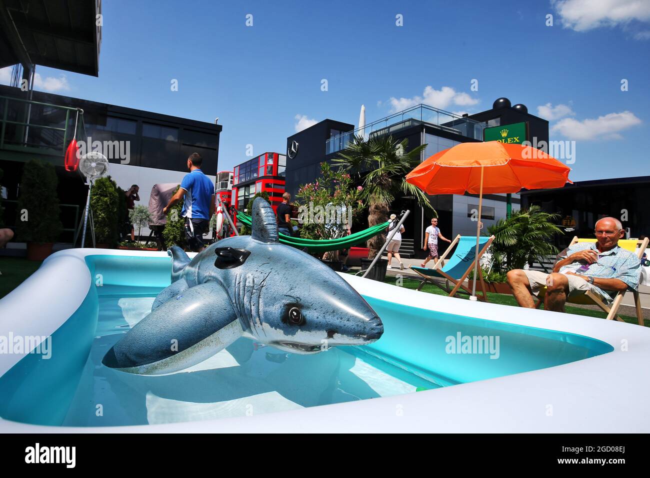 Paddock-Atmosphäre. Großer Preis von Ungarn, Donnerstag, 1. August 2019. Budapest, Ungarn. Stockfoto