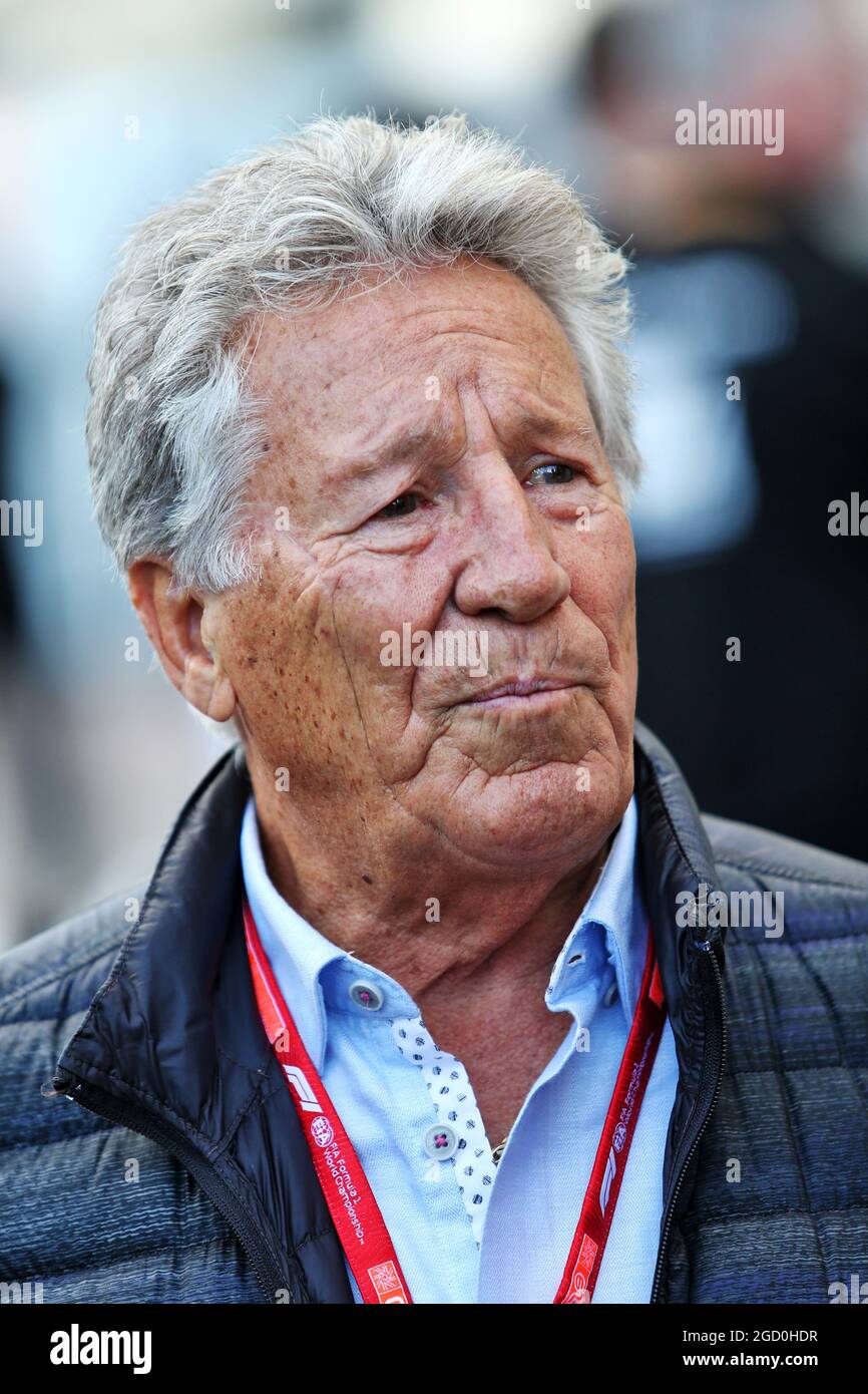 Mario Andretti (USA). Großer Preis der Vereinigten Staaten, Samstag, 2. November 2019. Circuit of the Americas, Austin, Texas, USA. Stockfoto