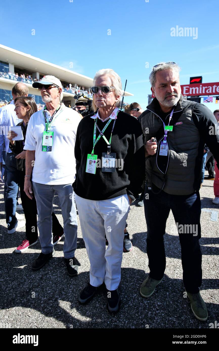 Michael Douglas (USA) Schauspieler am Start. Großer Preis der Vereinigten Staaten, Sonntag, 3. November 2019. Circuit of the Americas, Austin, Texas, USA. Stockfoto