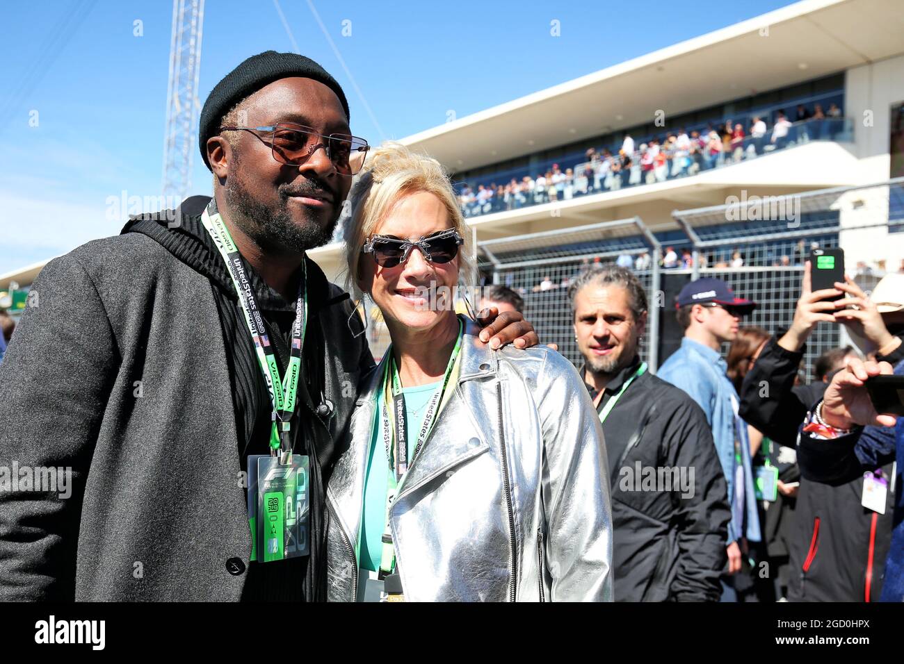 Will.i.am im Raster. Großer Preis der Vereinigten Staaten, Sonntag, 3. November 2019. Circuit of the Americas, Austin, Texas, USA. Stockfoto