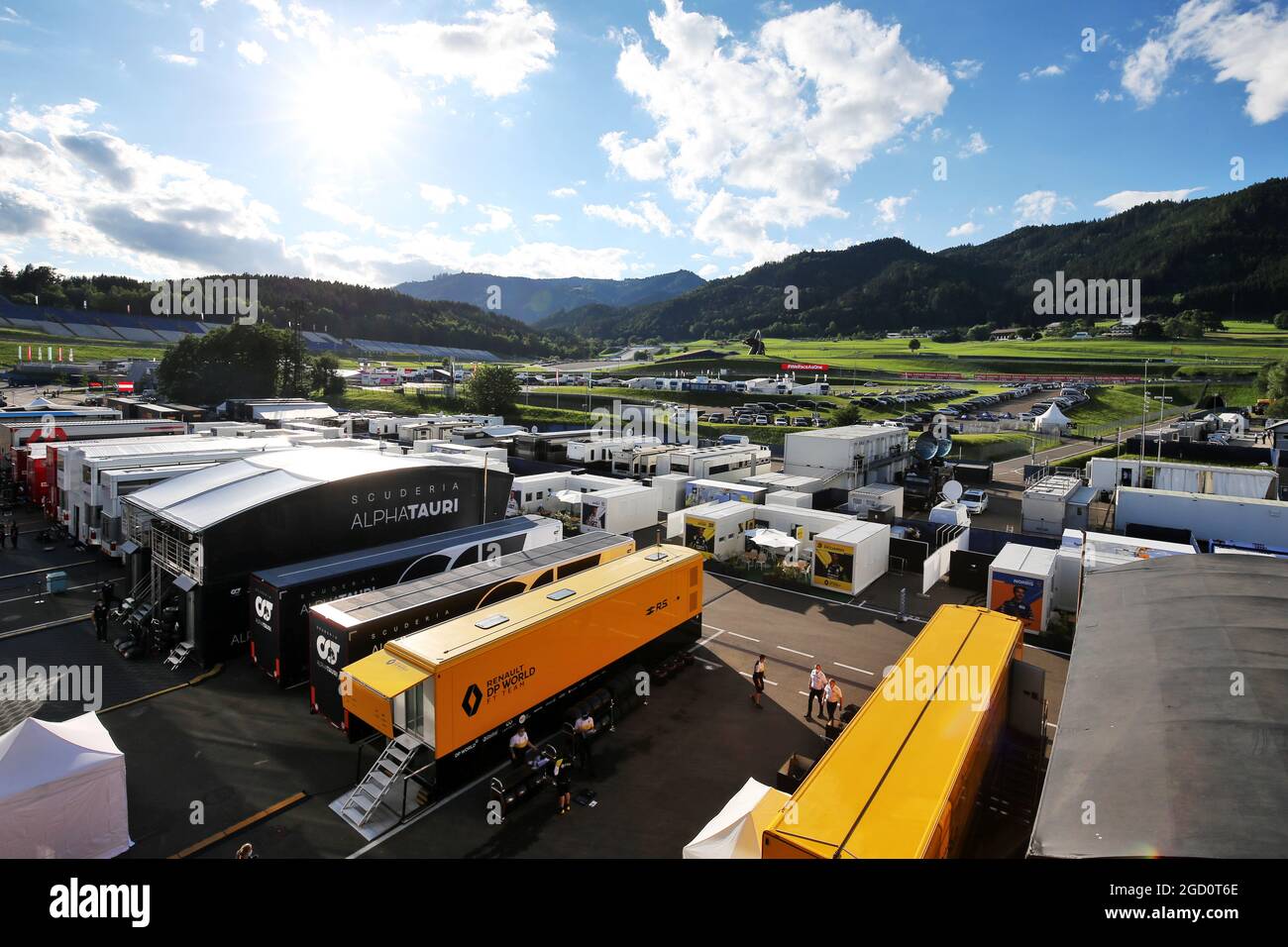 Renault F1 Team - Paddock-Atmosphäre. Großer Preis von Österreich, Samstag, 4. Juli 2020. Spielberg, Österreich. Stockfoto