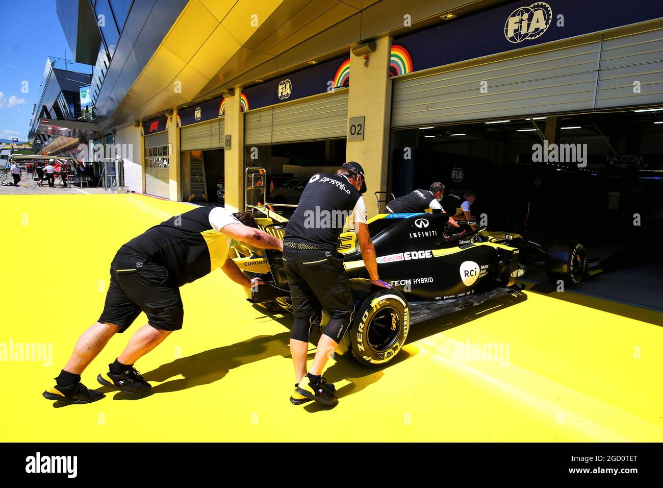 Renault F1 Team RS20. Steiermark Grand Prix, Donnerstag, 9. Juli 2020. Spielberg, Österreich. Stockfoto
