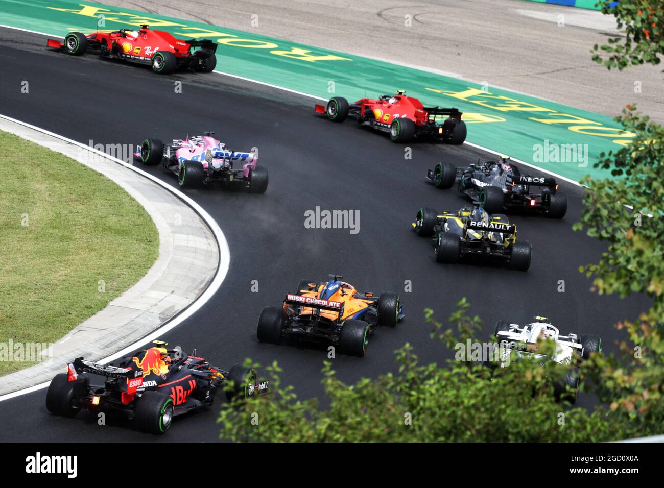 Der Start des Rennens. Großer Preis von Ungarn, Sonntag, 19. Juli 2020. Budapest, Ungarn. Stockfoto