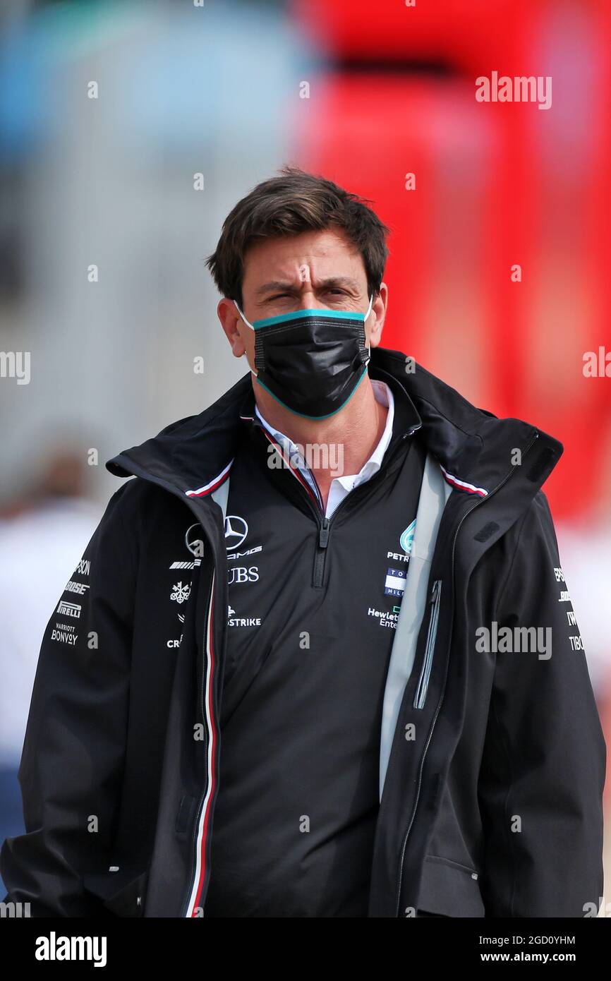 Toto Wolff (GER) Mercedes AMG F1 Aktionär und Executive Director. 70. Jahrestag Grand Prix, Sonntag, 9. August 2020. Silverstone, England. Stockfoto