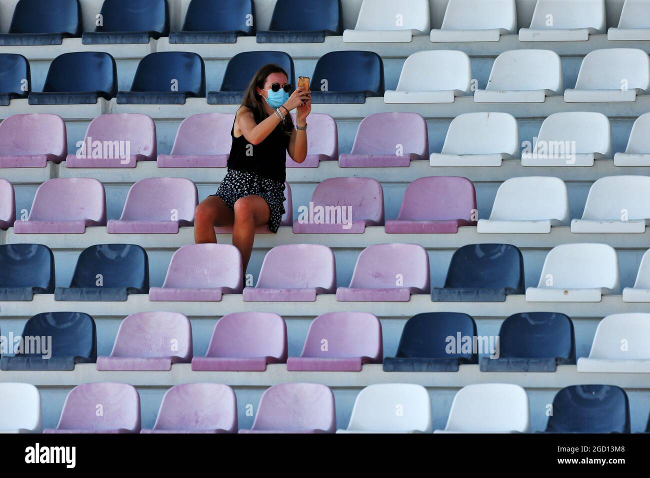 Circuit Atmosphäre - Fan in der Tribüne. Großer Preis der Toskana, Samstag, 12. September 2020. Mugello Italien. Stockfoto