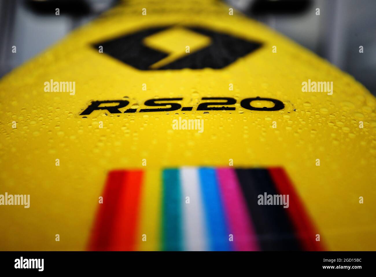 Renault F1 Team RS20 Nosecon. Großer Preis der Eifel, Freitag, 9. Oktober 2020. Nurbugring, Deutschland. Stockfoto