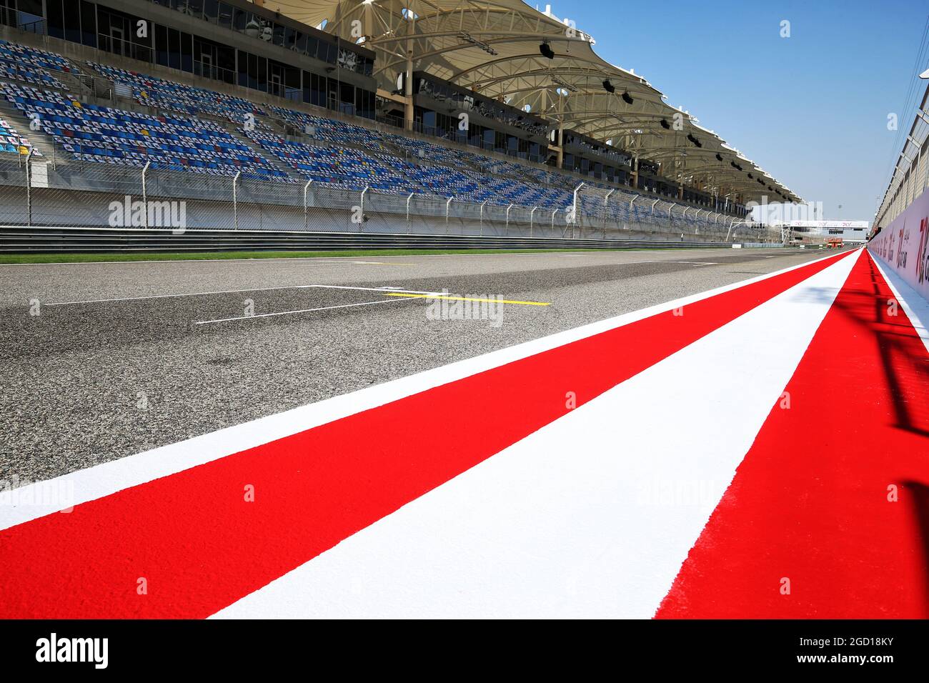 Atmosphäre im Kreislauf. Großer Preis von Bahrain, Donnerstag, 26. November 2020. Sakhir, Bahrain. Stockfoto