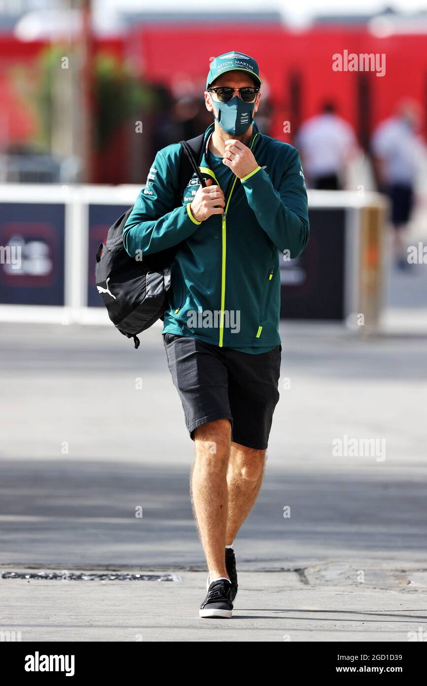 Sebastian Vettel (GER) Ferrari. Formula One Testing, Freitag, 12. März 2021. Sakhir, Bahrain. Stockfoto