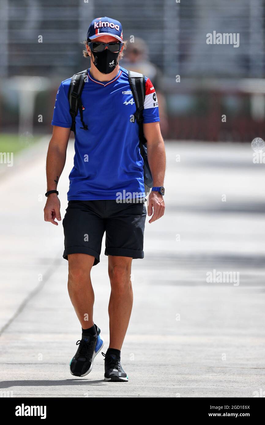 Fernando Alonso (ESP) Alpine F1 Team. Großer Preis von Bahrain, Freitag, 26th. März 2021. Sakhir, Bahrain. Stockfoto