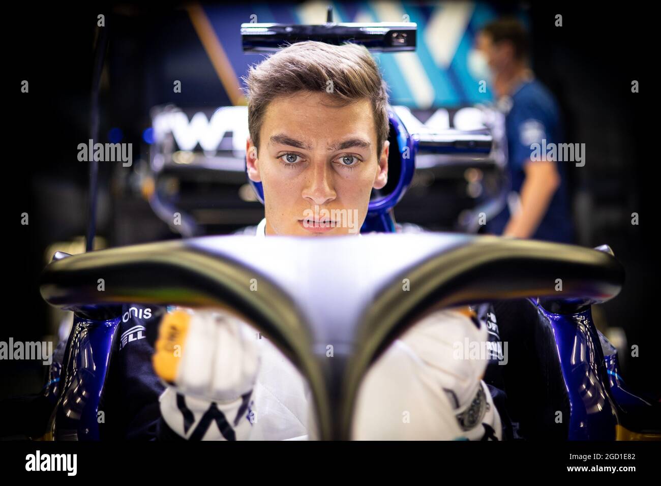 George Russell (GBR) Williams Racing FW43B. Großer Preis von Bahrain, Freitag, 26th. März 2021. Sakhir, Bahrain. Stockfoto