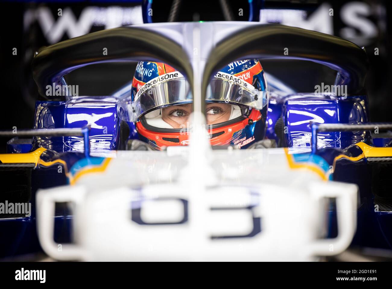George Russell (GBR) Williams Racing FW43B. Großer Preis von Bahrain, Freitag, 26th. März 2021. Sakhir, Bahrain. Stockfoto
