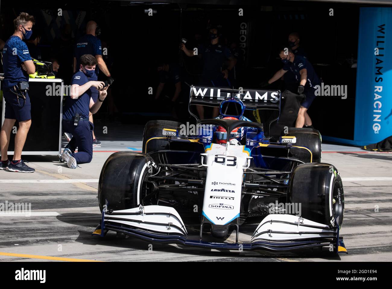 George Russell (GBR) Williams Racing FW43B. Großer Preis von Bahrain, Freitag, 26th. März 2021. Sakhir, Bahrain. Stockfoto