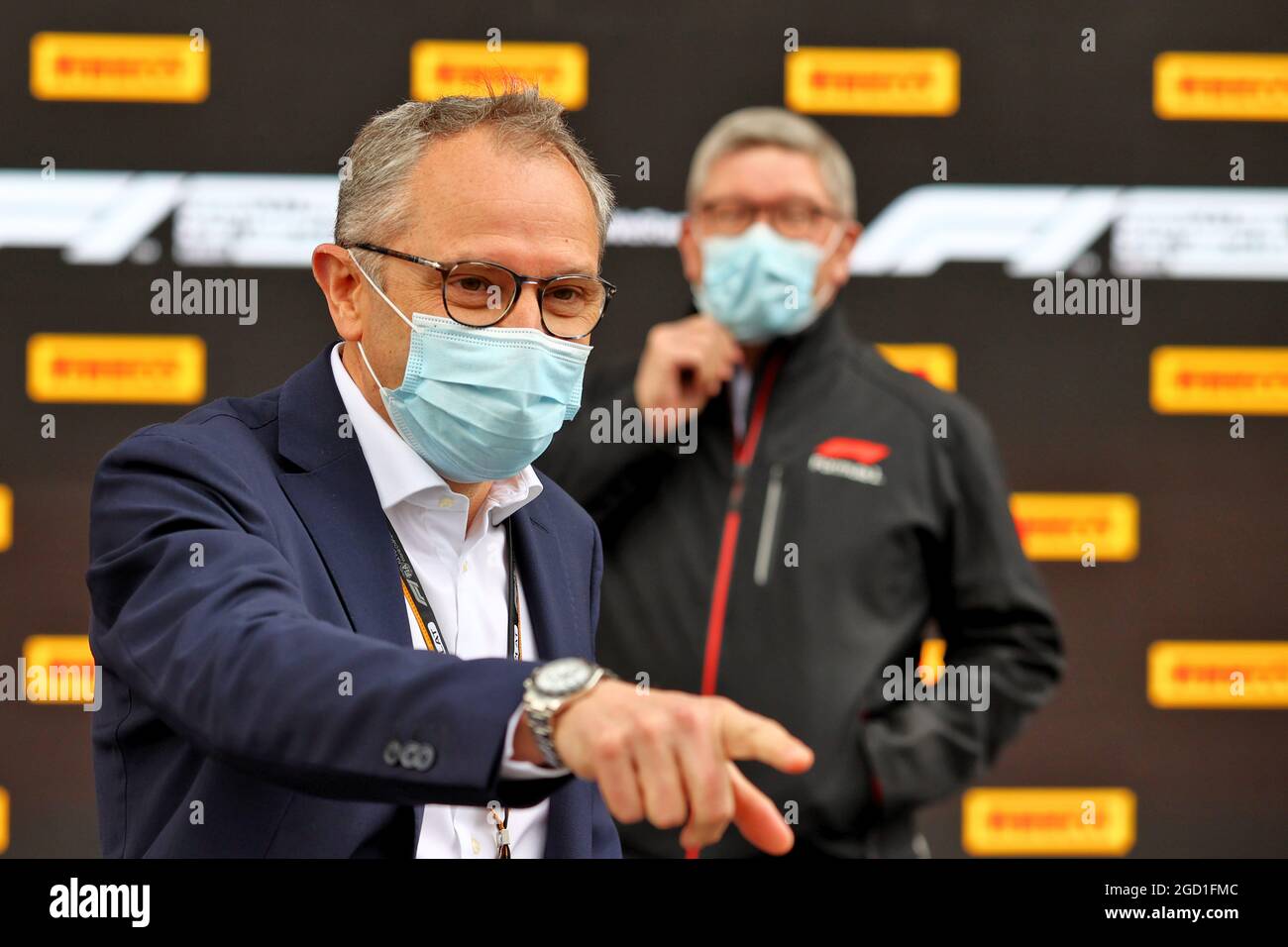 Stefano Domenicali (ITA) Formel-1-Präsident und CEO. Großer Preis der Emilia Romagna, Sonntag, 18. April 2021. Imola, Italien. Stockfoto