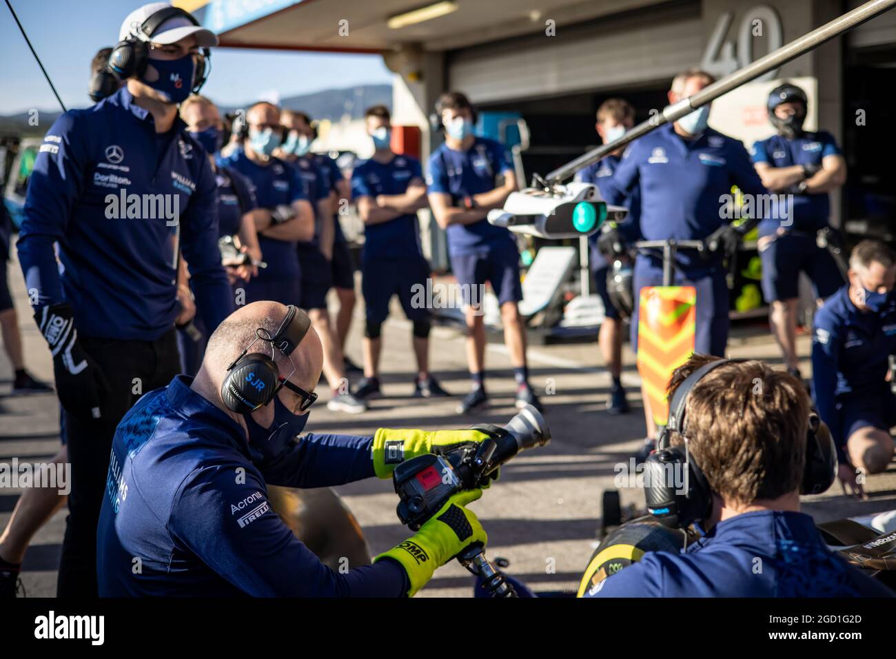 Simon Roberts (GBR) Williams Racing F1 Team Principal - Captain Tom Moore 100 Challenge - 100 Boxenstopps über das GP-Wochenende. Großer Preis von Portugal, Donnerstag, 29. April 2021. Portimao, Portugal. Stockfoto