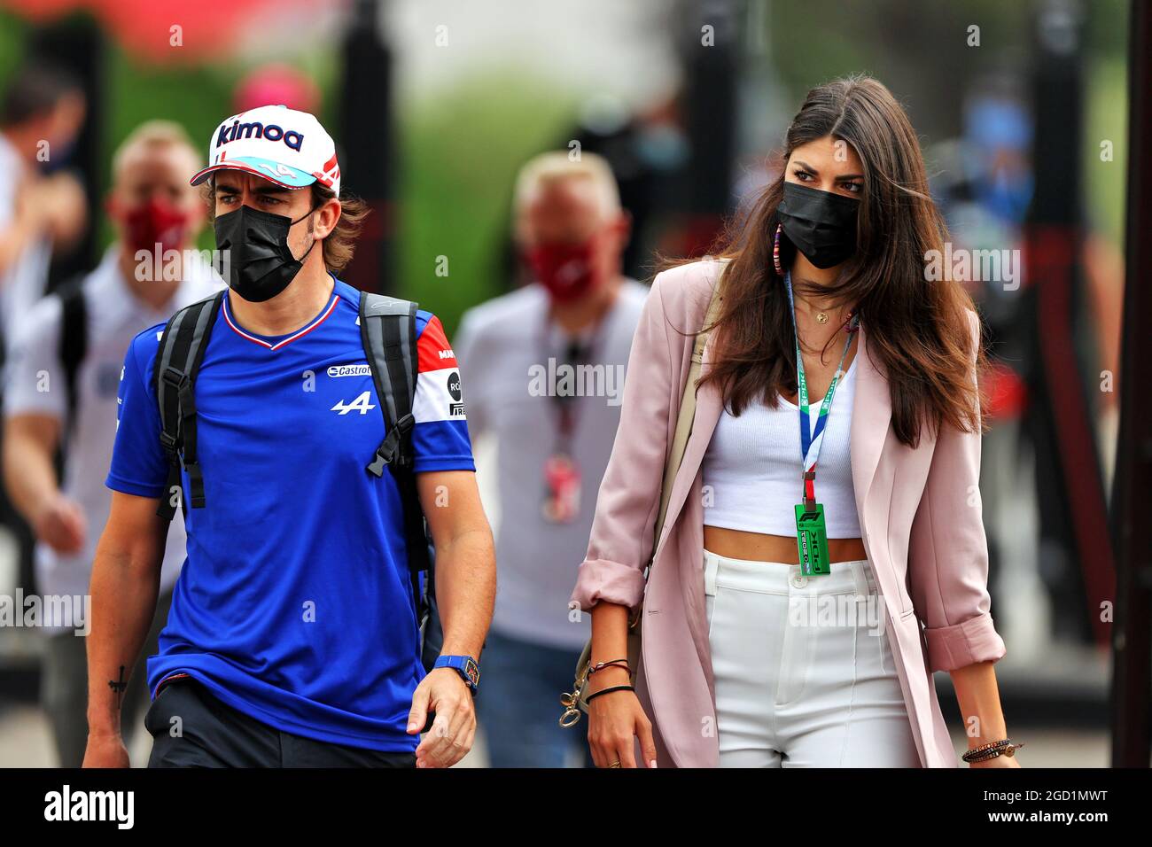 fernando alonso esp alpine f1 team mit seiner freundin linda morselli grosser preis von frankreich samstag 19 juni 2021 paul ricard frankreich stockfotografie alamy