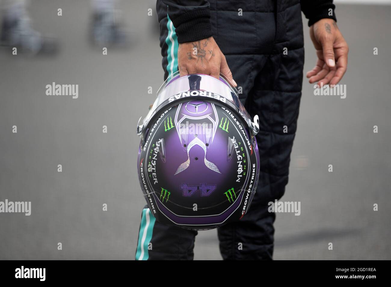 Lewis Hamilton (GBR) Mercedes AMG F1 - 2022 Car Launch. Großer Preis von Großbritannien, Donnerstag, 15. Juli 2021. Silverstone, England. Stockfoto