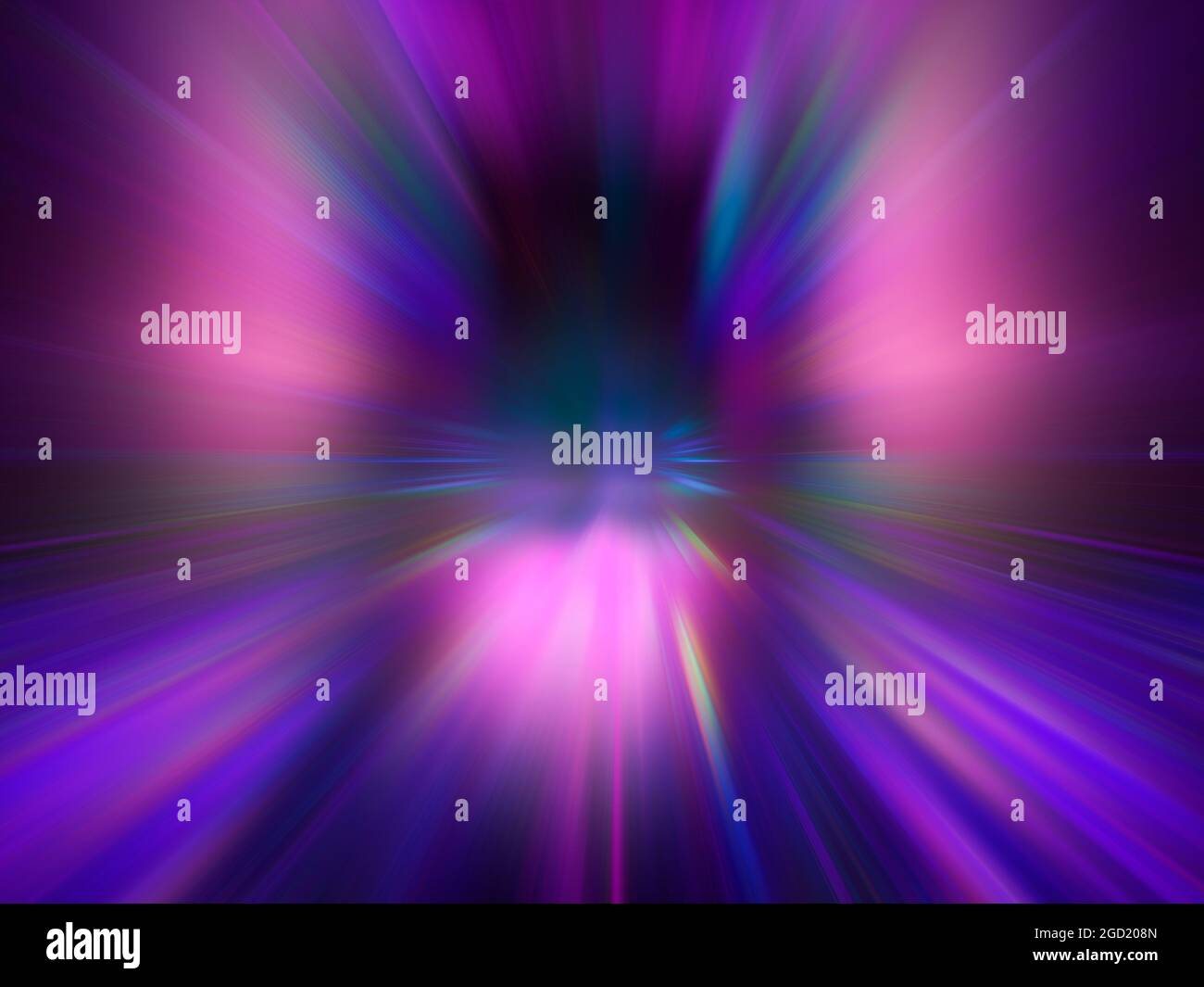 Abstrakte Bewegungsunschärfe in blauen und violetten Farben - 3d-Illustration Stockfoto