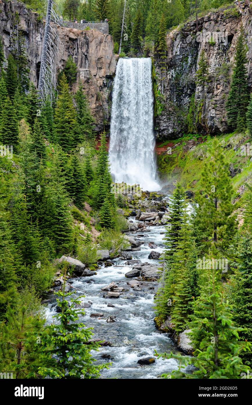 Tumalo Falls, Deschutes National Forest, Zentral-Oregon. Stockfoto