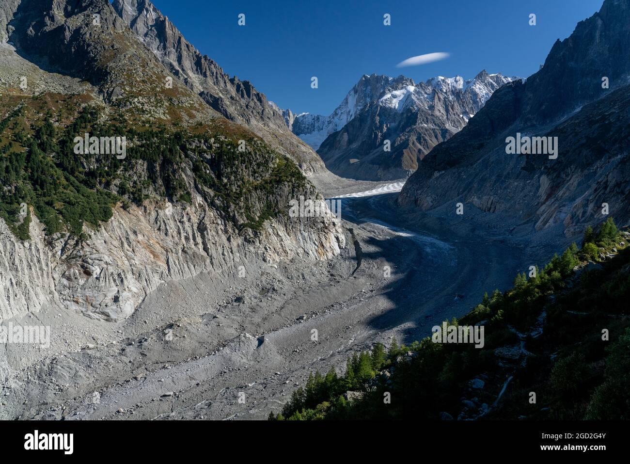 Geographie / Reisen, Frankreich, m de Ice-Cream, Hintergrund Grande Jorasses, Mont Blanc Gebiet, ADDITIONAL-RIGHTS-CLEARANCE-INFO-NOT-AVAILABLE Stockfoto