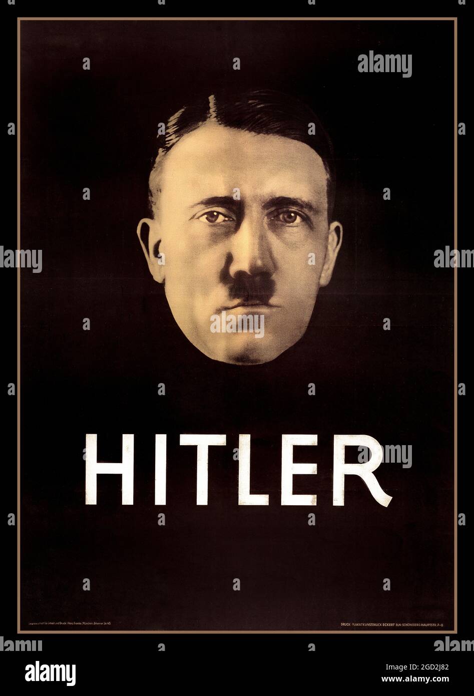 ADOLF-HITLER-PLAKAT der 1930er Jahre NSDAP-Vorkriegswahl-Plakat für Adolf Hitler-Nationalsozialistische Partei Nazi-Deutschland 1933 Stockfoto