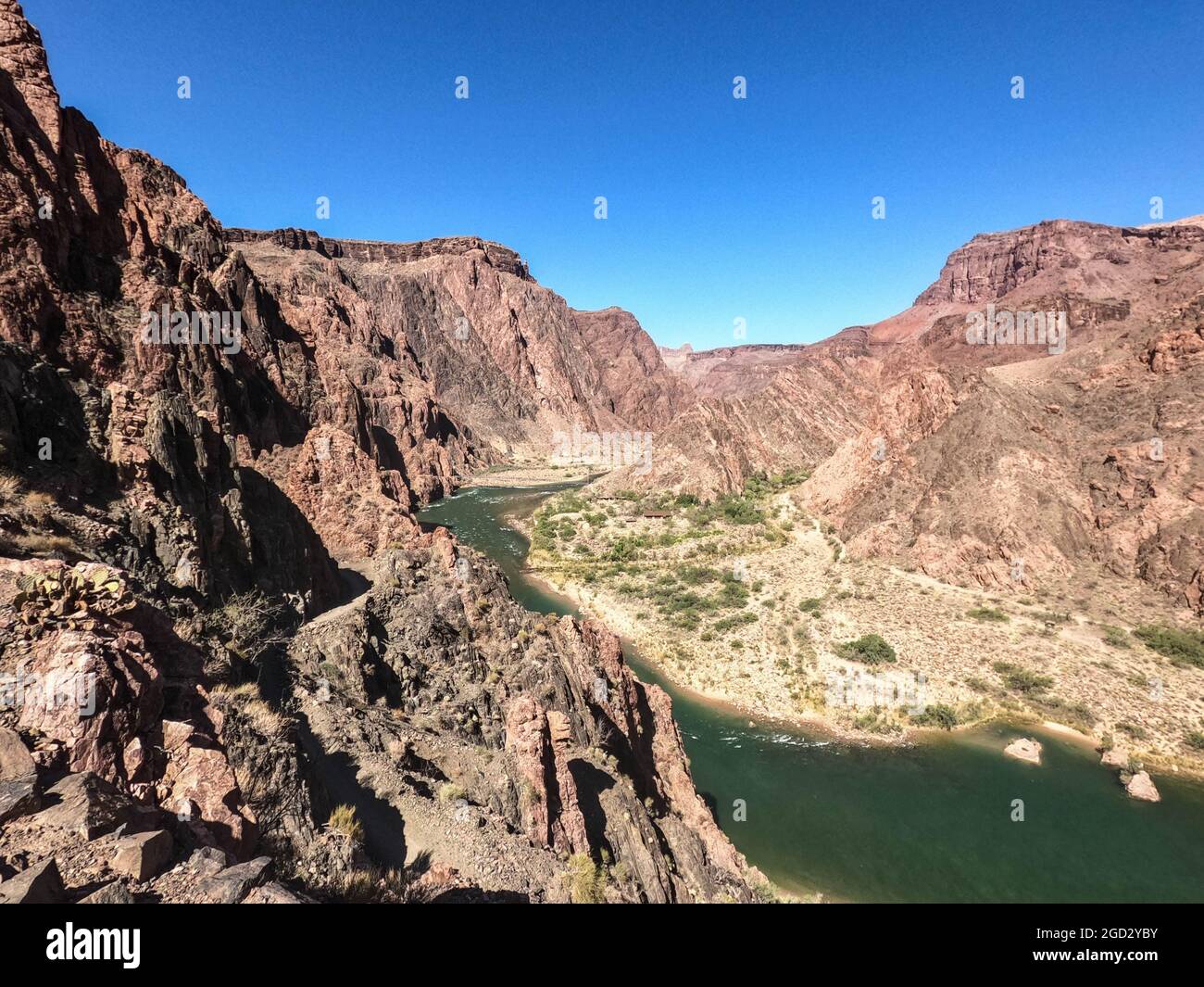 Wunderschöne Aussicht auf den Colorado River, den Grand Canyon National Park, Arizona, USA Stockfoto