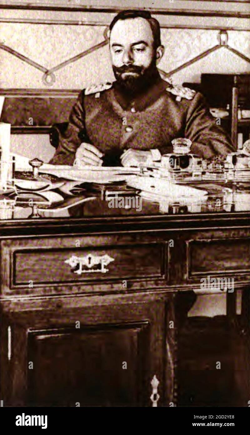 Djemal Pasha - der türkische Minister für Marine, der mit Enver Pasha die Kontrolle über türkische Angelegenheiten teilt, um 1915 Stockfoto