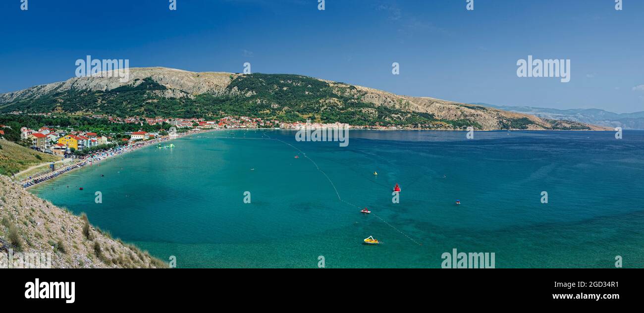 Insel Krk, Kroatien, Baska Beach Stockfoto