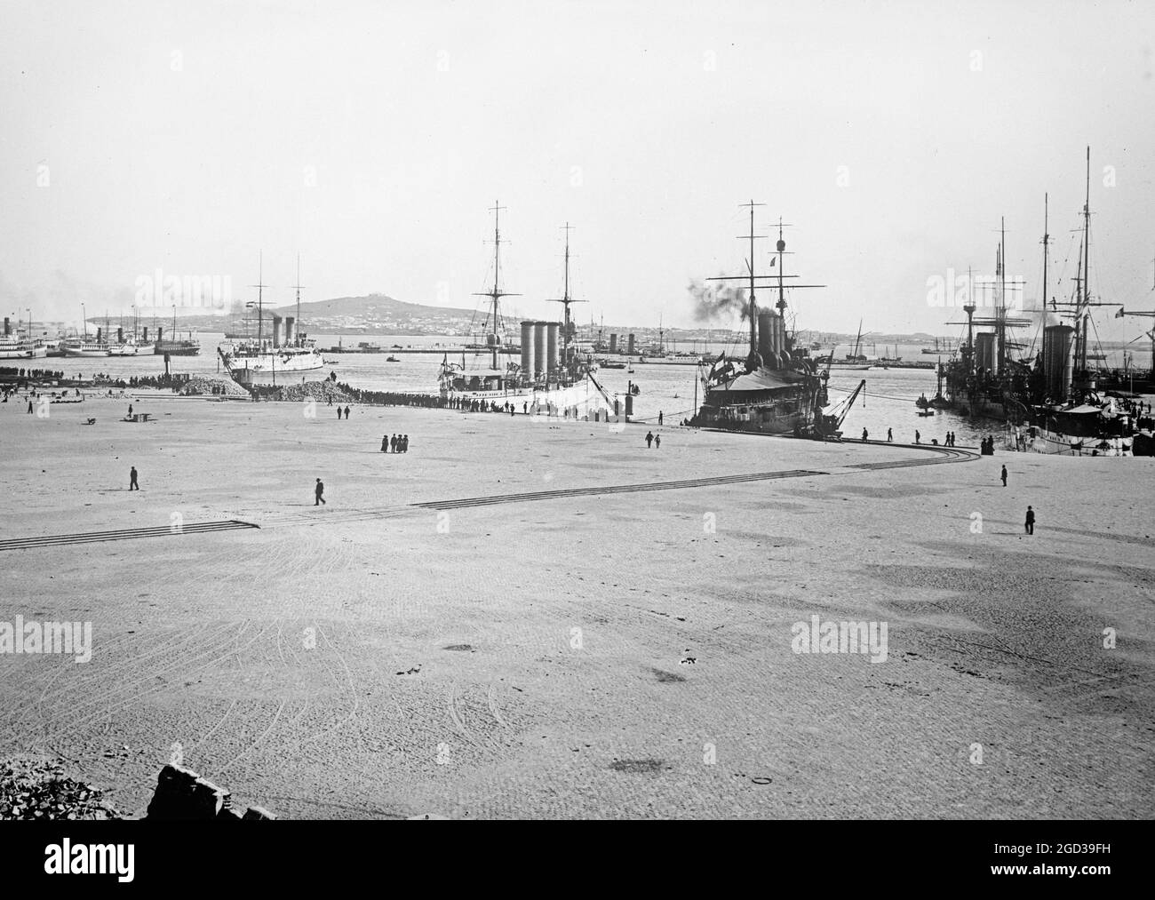 Hafen in Montevideo ca. zwischen 1909 und 1919 Stockfoto
