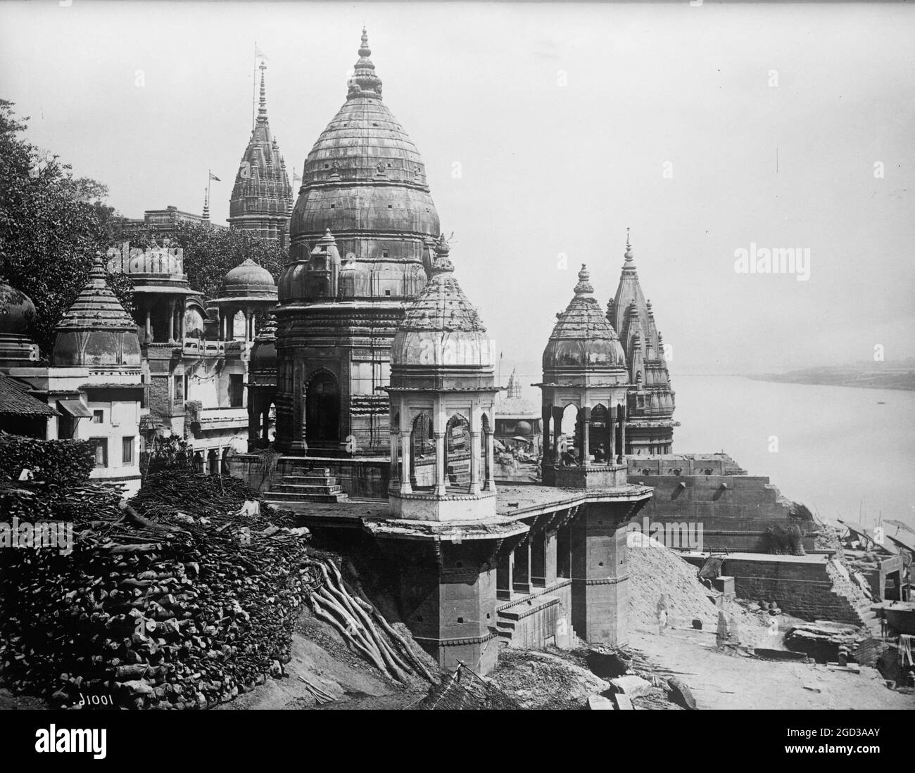 Asien. Indien, Kalkutta brennende Ghat ca. zwischen 1909 und 1919 Stockfoto