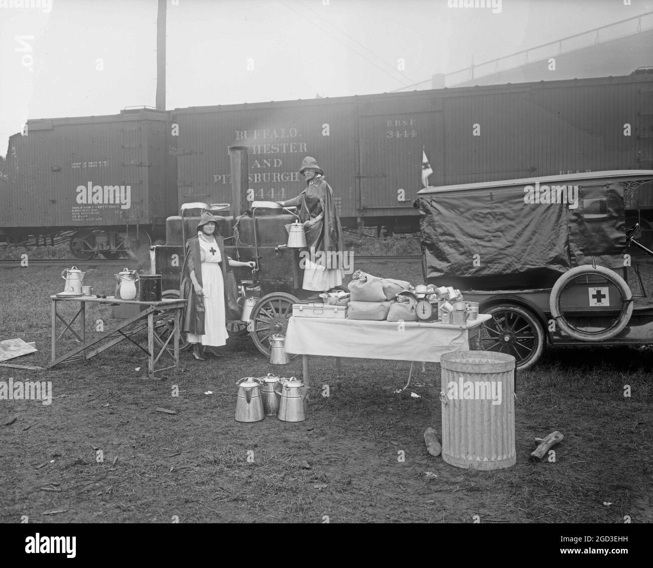 #117 American Red Cross, Mrs. Anderson's Küche. Ca. zwischen 1910 und 1920 Stockfoto