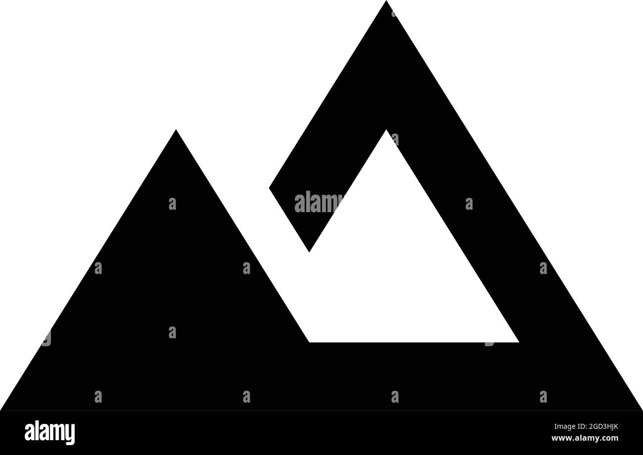 Terrain-Symbol auf weißem Hintergrund. Stock Vektor