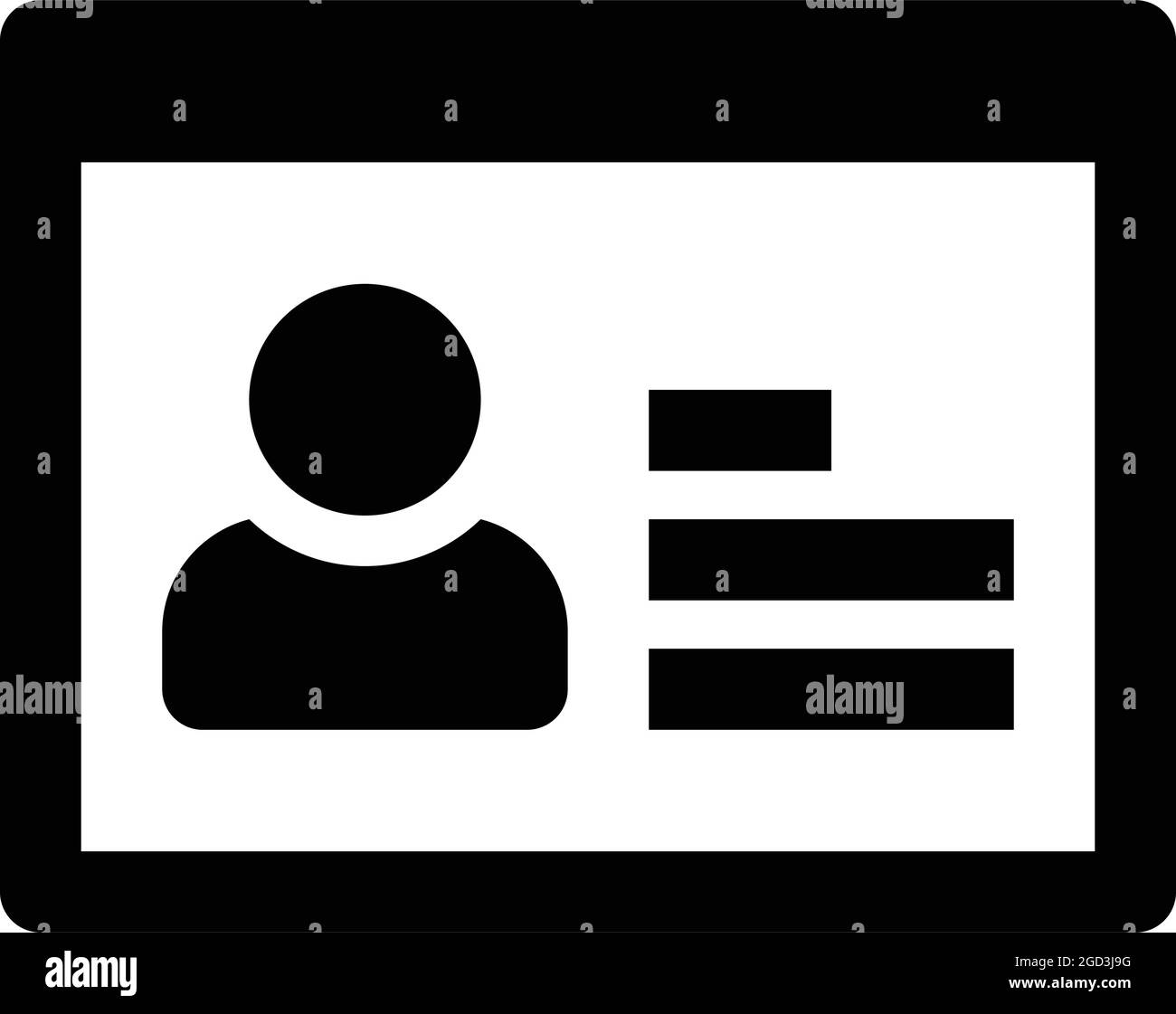 Namenssymbol auf weißem Hintergrund. Stock Vektor