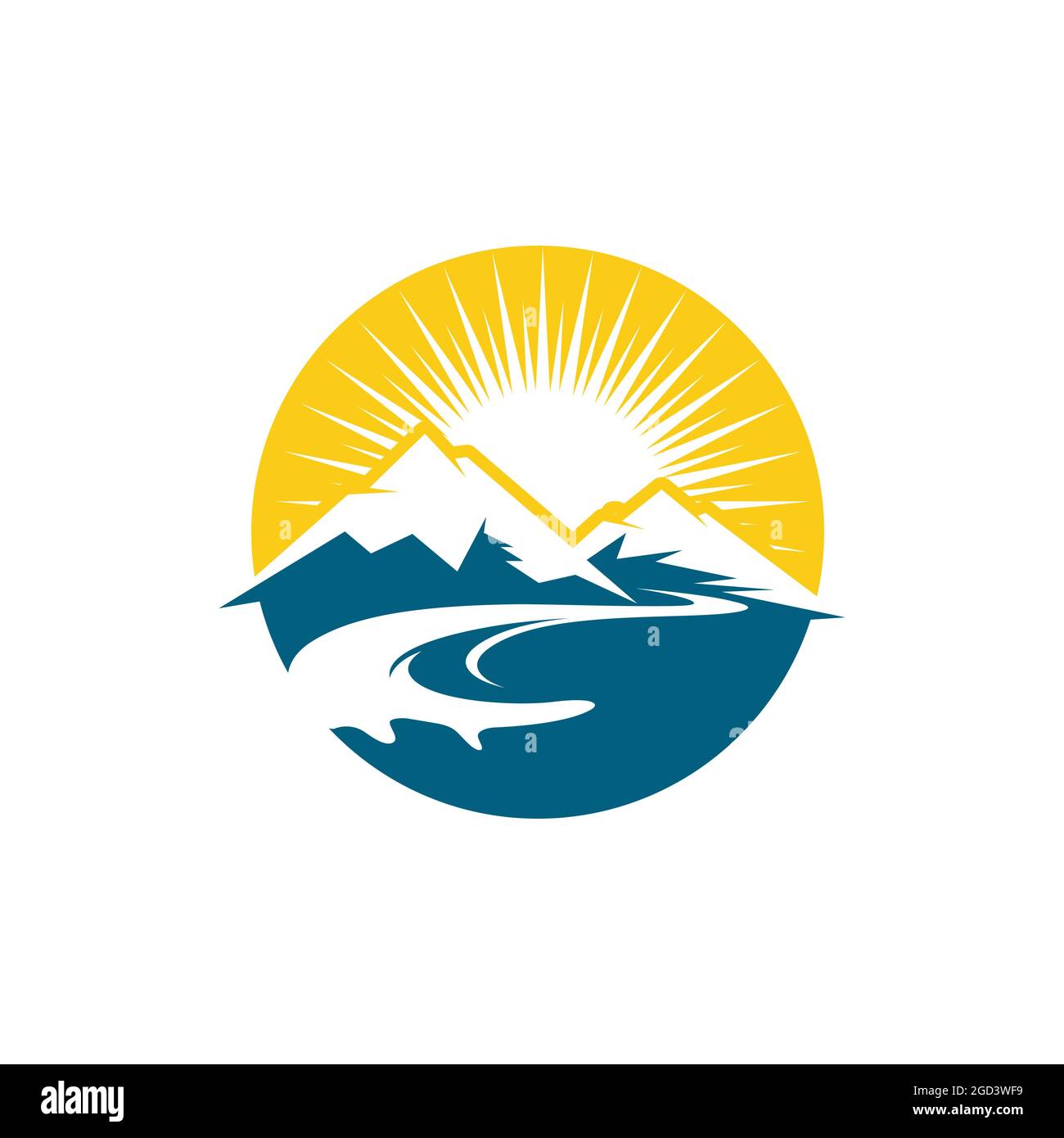 River Icon Vektor Illustration Design-Vorlage Stock Vektor