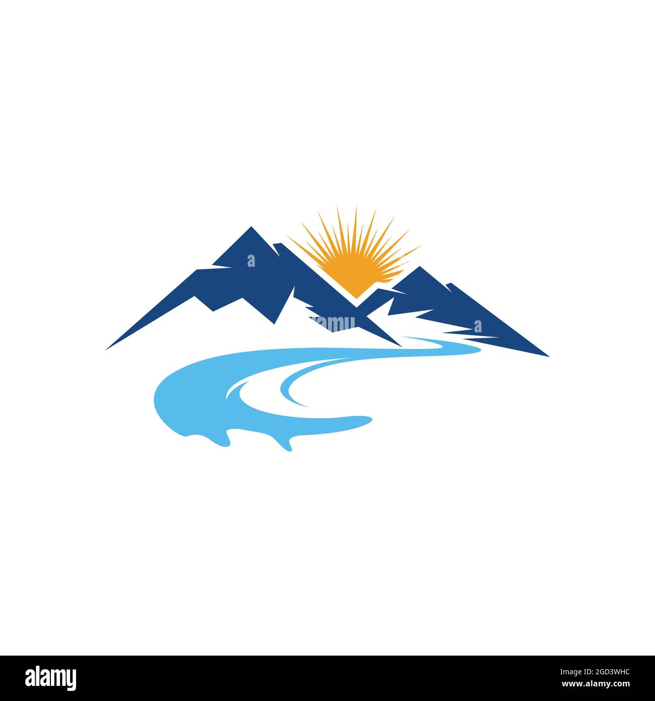 River Icon Vektor Illustration Design-Vorlage Stock Vektor