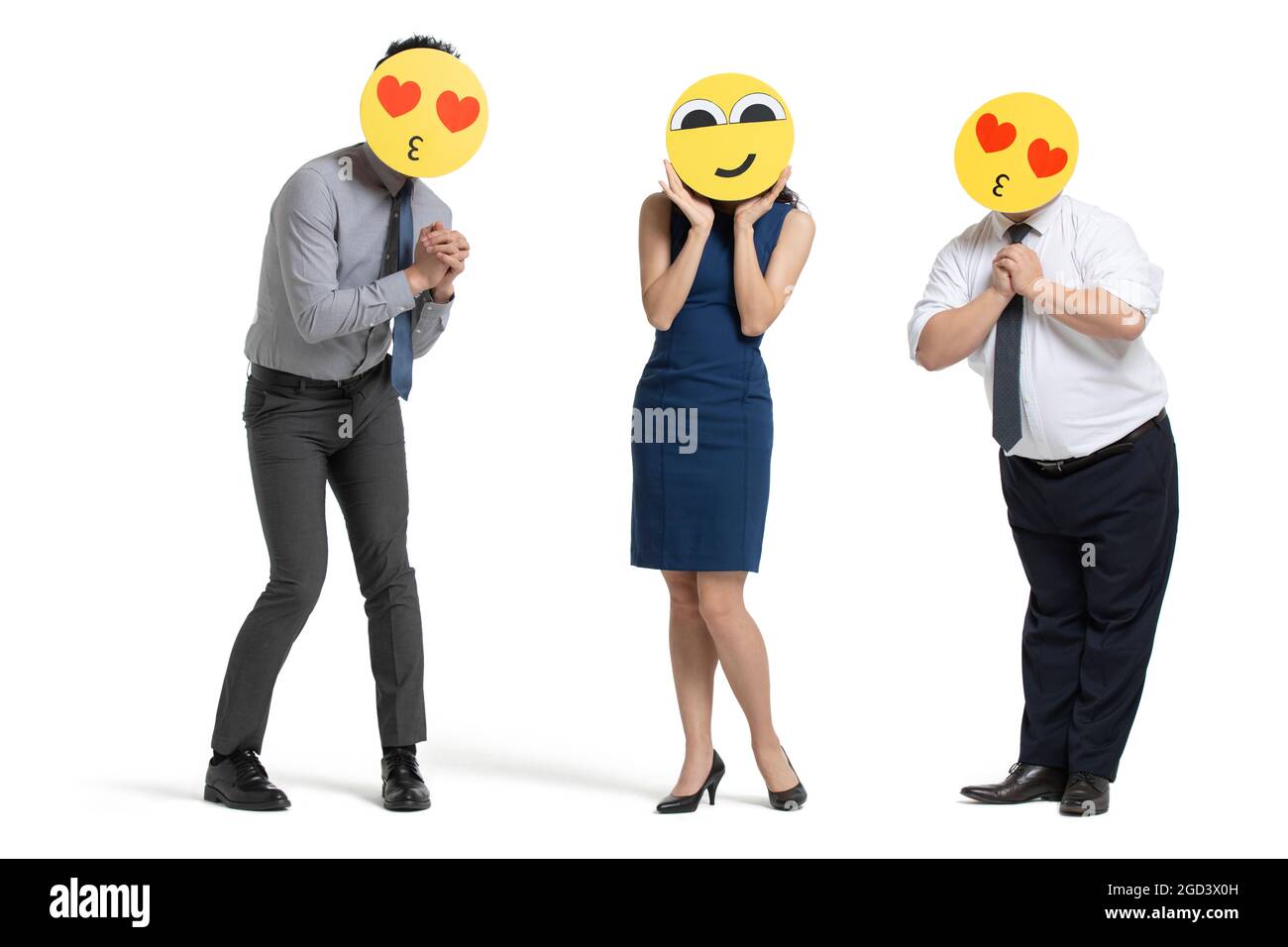 Büro-Romanze Stockfoto