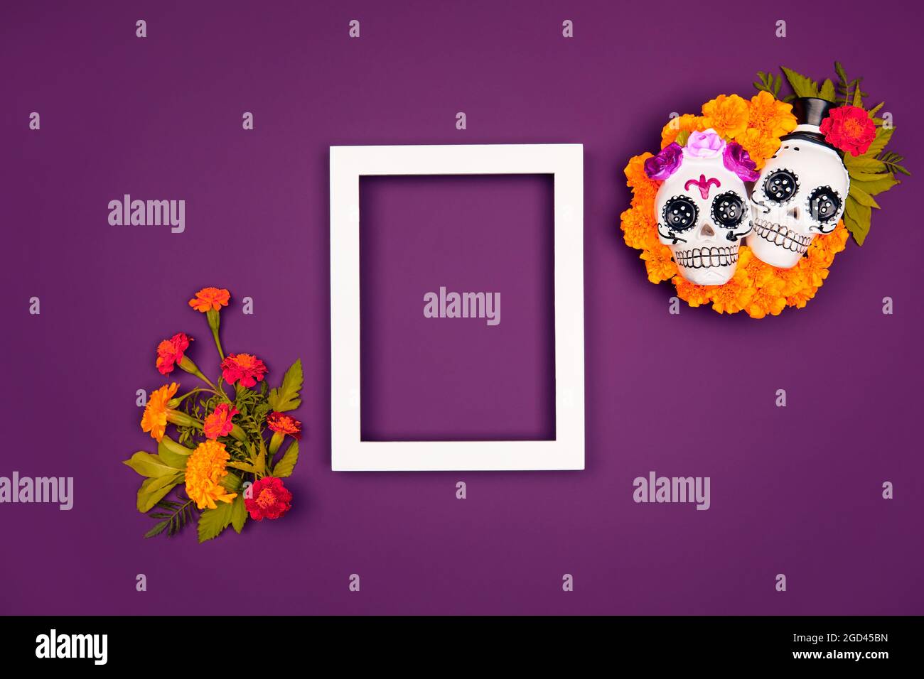 Tag der Toten, Dia De Los Muertos, Hintergrund Stockfoto