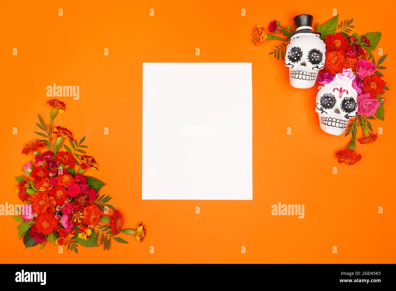 Tag der Toten, Dia De Los Muertos, Hintergrund Stockfoto