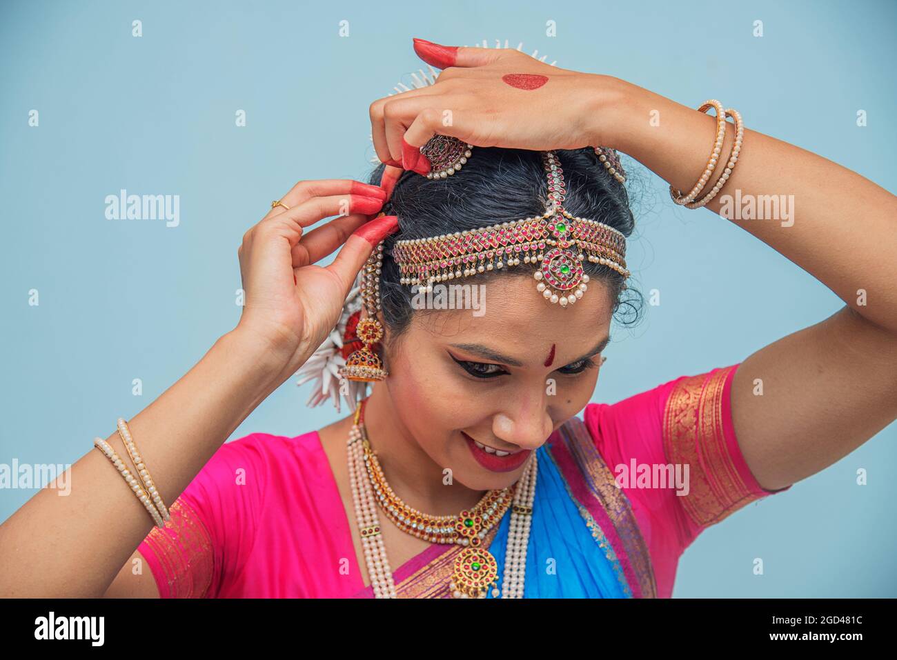 Porträt einer indischen Frau, Pune, Maharashtra, Indien Stockfoto