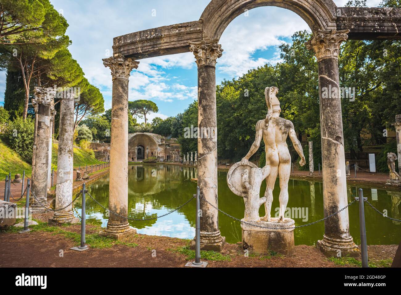 Villa Adriana Römischer archäologischer Komplex in Tivoli, Italien Stockfoto