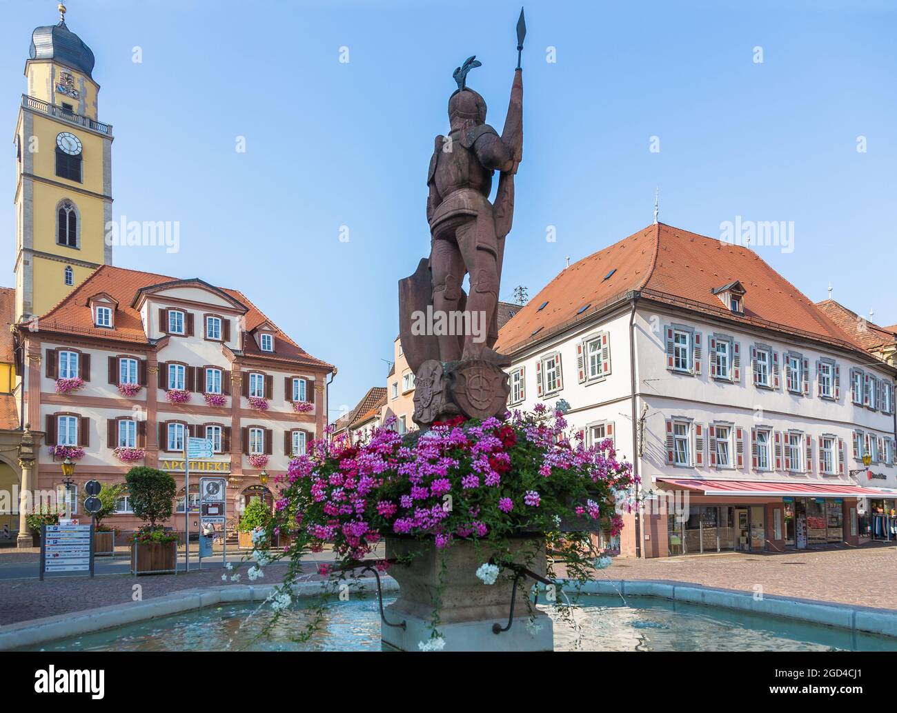 Geographie / Reisen, Deutschland, Baden-Württemberg, Bad Mergentheim, Marktplatz, MILCHLING-BRUNNEN, ZUSÄTZLICHE-RIGHTS-CLEARANCE-INFO-NOT-AVAILABLE Stockfoto