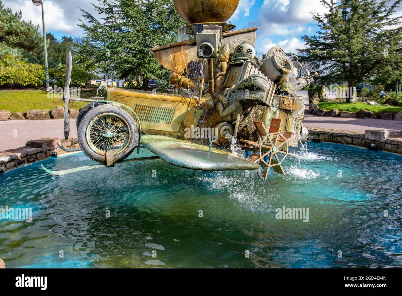 Alton Towers Hotel und Splash Landings Hotel Denkmäler Stockfoto