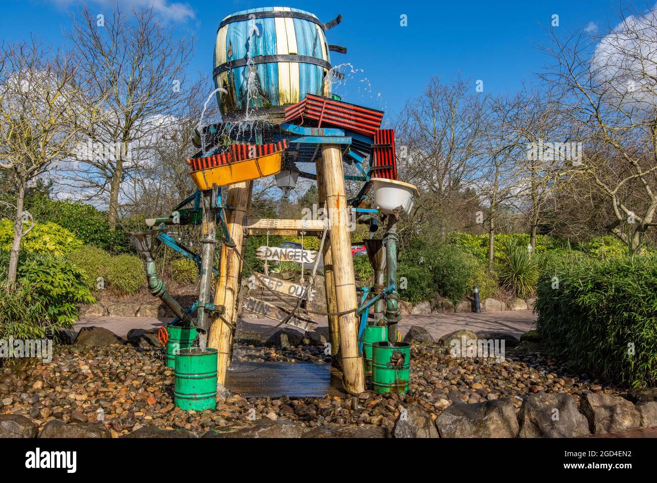 Alton Towers Hotel und Splash Landings Hotel Denkmäler Stockfoto