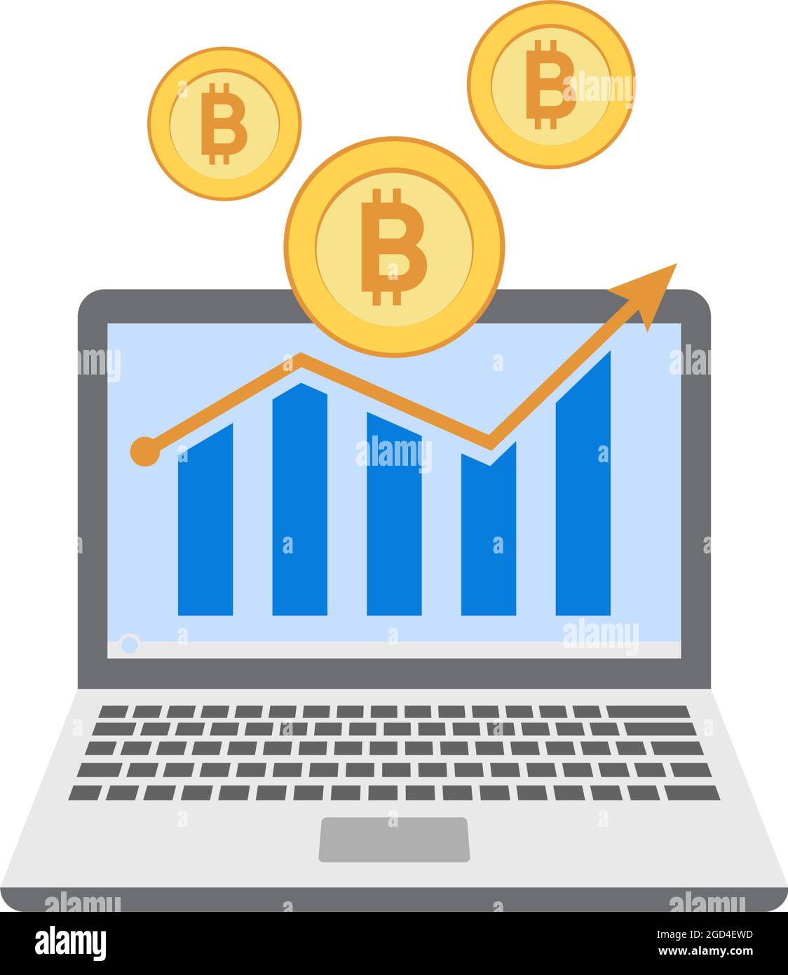 Bitcoin Investment Icon Illustration Cliparts Vorlage Stock Vektor